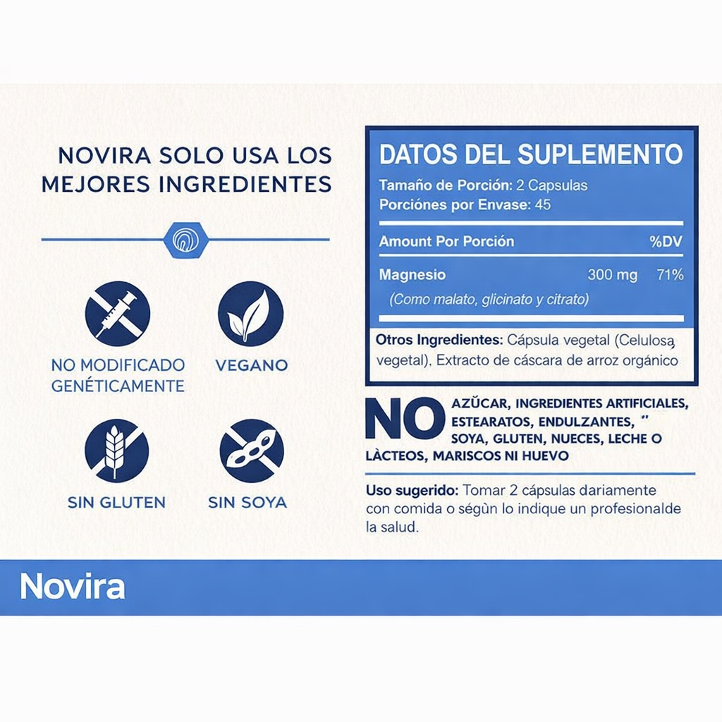 Novira® | Magnesio Triple Acción